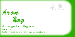 aron mag business card